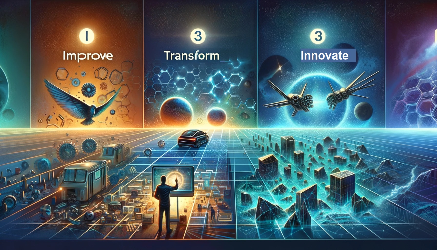 three horizons of innovation : improve, transform, innovate